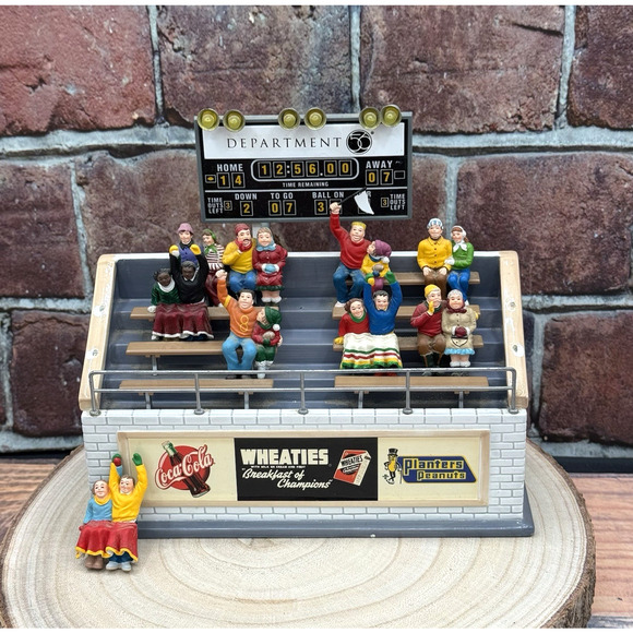 Vtg Department 56 Champsfield Stadium Snow Village Partial Stands Bleachers READ - Picture 1 of 14